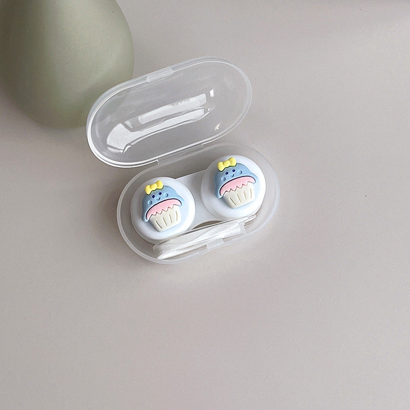 INS Simple Cute DIY Colored Contact Lens Case Beauon White 
