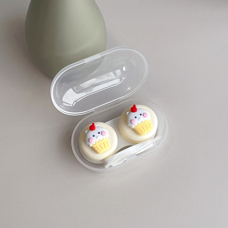 INS Simple Cute DIY Colored Contact Lens Case Beauon Yellow 