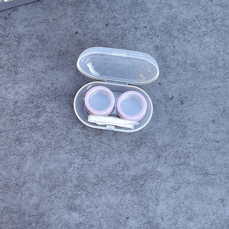 INS Simple Style Colored Contact Lens Case Beauon 1 Pair Purple 