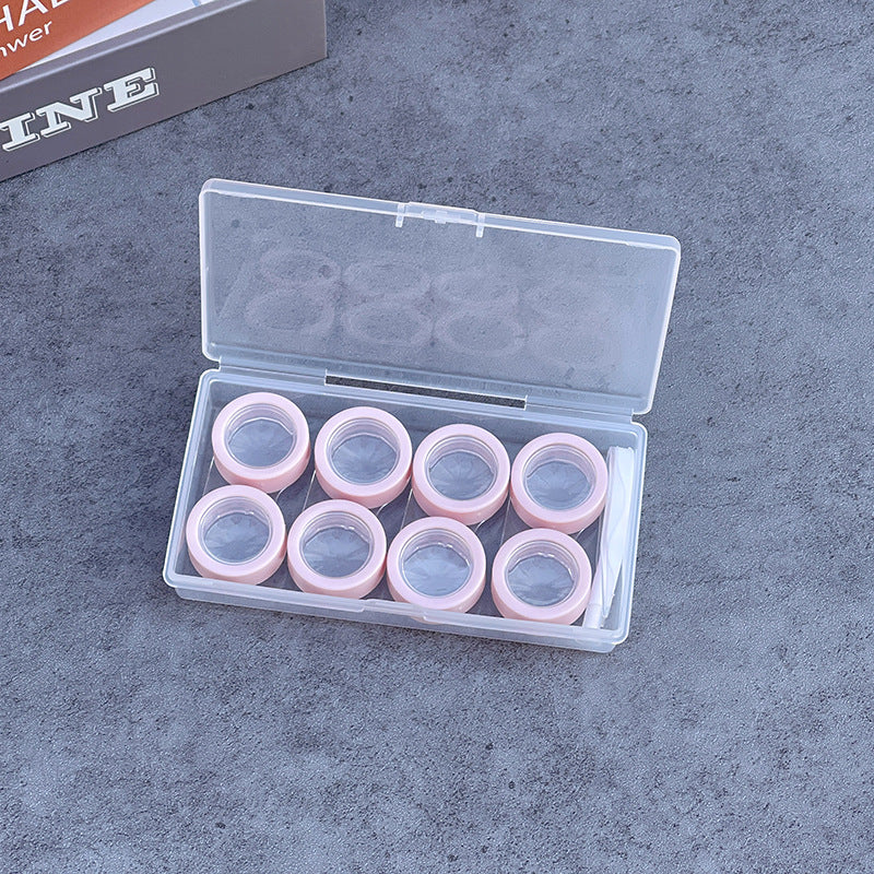 INS Simple Style Colored Contact Lens Case Beauon 4 Pairs Pink 