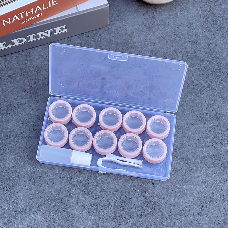 INS Simple Style Colored Contact Lens Case Beauon 5 Pairs Pink 