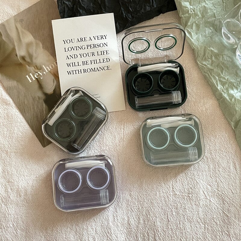 Ins Transparent Mini Colored Contact Lens Case Beauon Color Mixing 64*52*19mm 