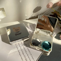 Lovely Bear Colored Contact Lens Case Beauon 