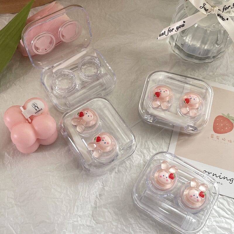 Mini Rabbit Colored Contact Lens Case Beauon Pink 