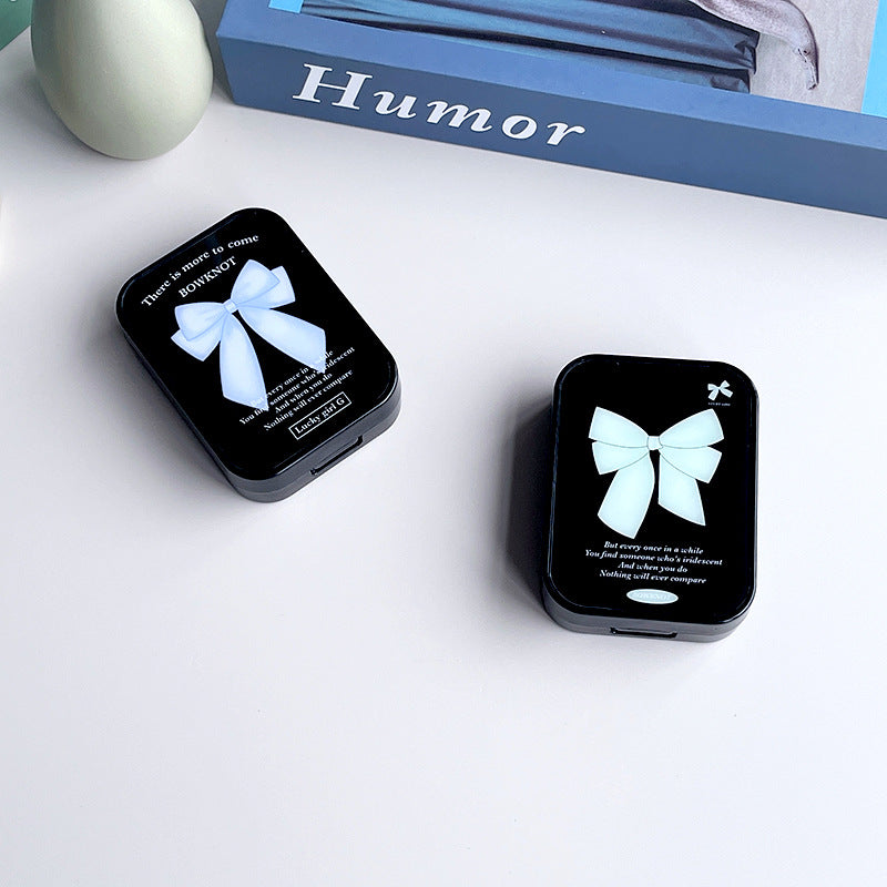 Minimalist Bowknot Colored Contact Lens Case Beauon 