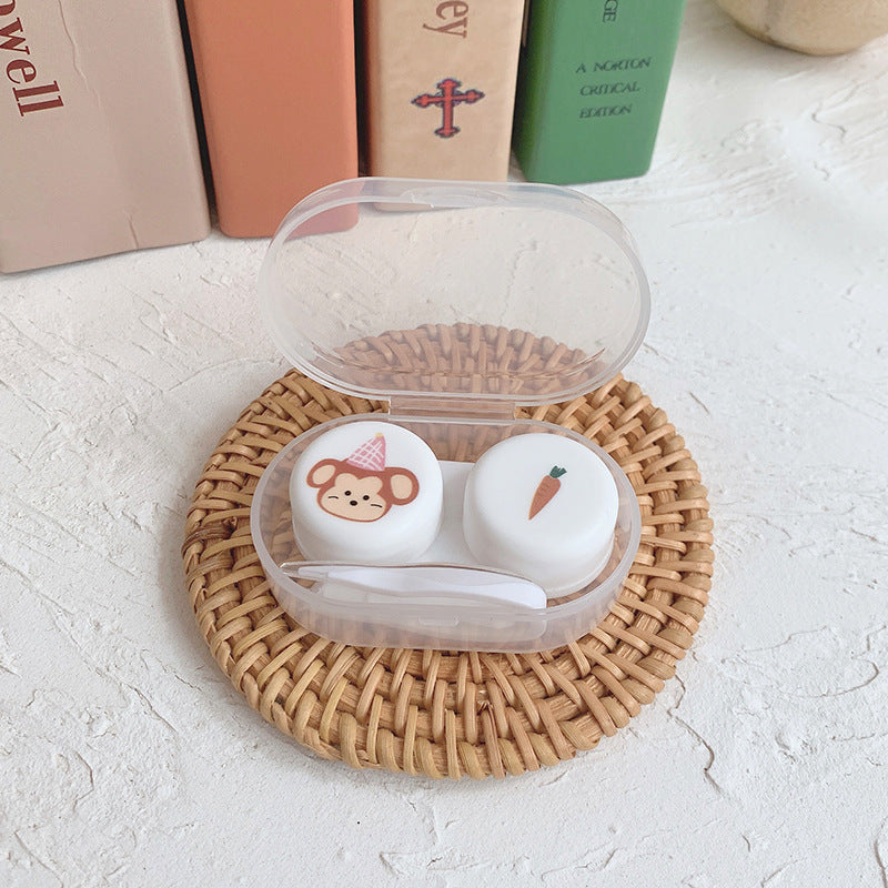 Oval Colored Contact Lens Case Beauon Monkey 