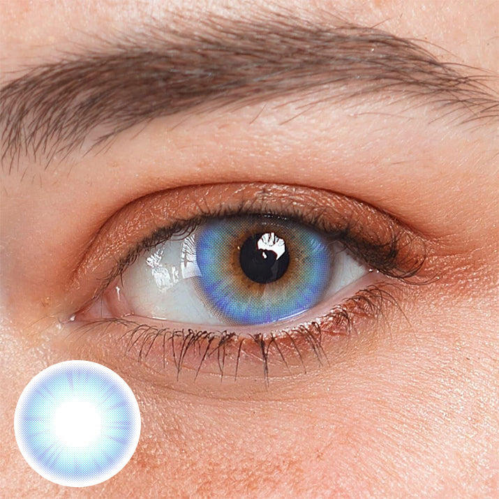Pure Nature Blue Prescription Colored Contact Lenses unicolens 