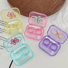 Ribbon Flash Small Flower Colored Contact Lens Case Beauon 