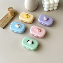 Small Portable Puppy Colored Contact Lens Case Beauon 