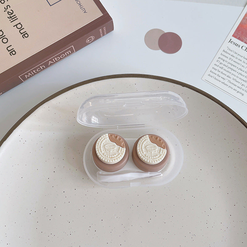 Solid Colored Contact Lens Case Beauon Oreo 