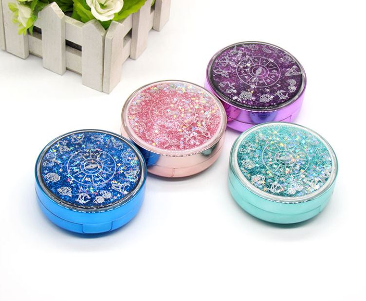 Stars Quicksand Multicolor Colored Contact Lens Case Beauon 