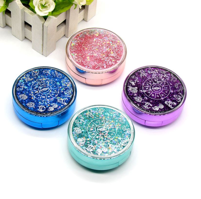 Stars Quicksand Multicolor Colored Contact Lens Case Beauon 