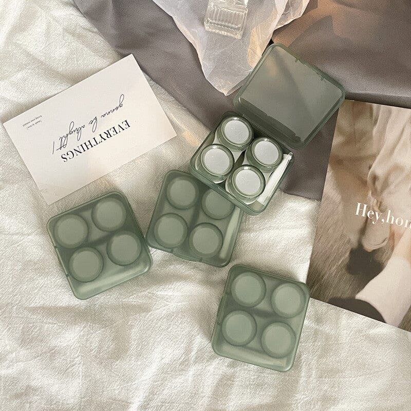 Summer French Style Colored Contact Lens Case Beauon Green 