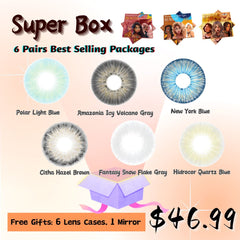Super Box - Six Pairs Best Selling Contact Lens with Free Gift Beauon 