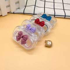 Transparent Colored Contact Lens Case Beauon Red 