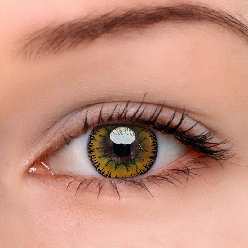 Vega Gold Yellow Colored Contact Lenses Beauon 