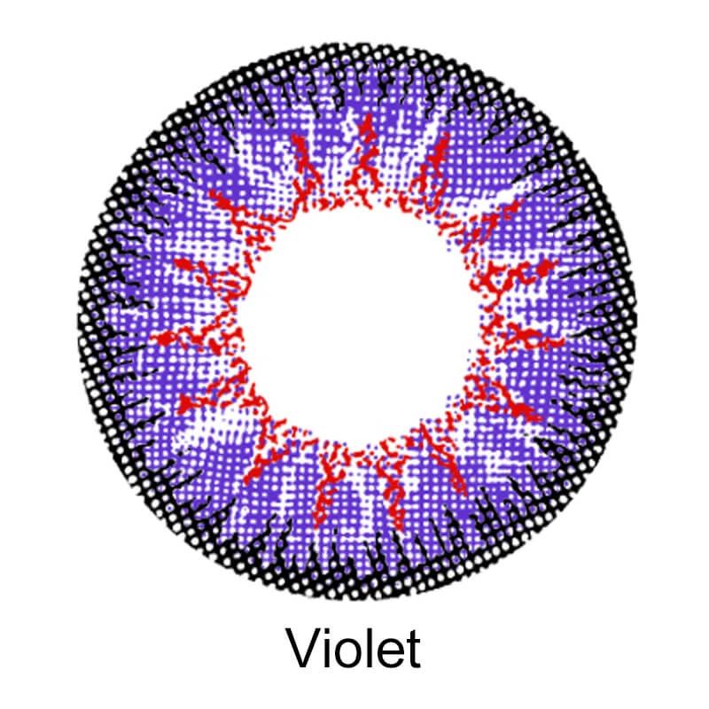 Vega Violet Purple Colored Contact Lenses Beauon 